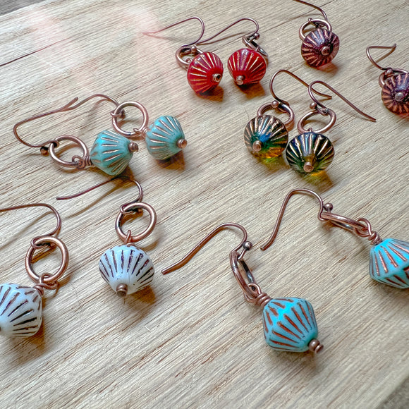 Czech Glass Earring | Bicone Drop