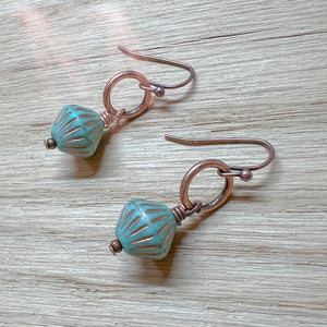 Czech Glass Earring | Bicone Drop