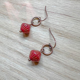 Czech Glass Earring | Bicone Drop